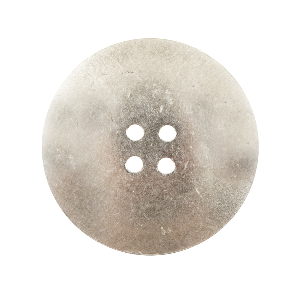 Italian Silver Spider Web Metal Button - 44L/28mm - Detail
