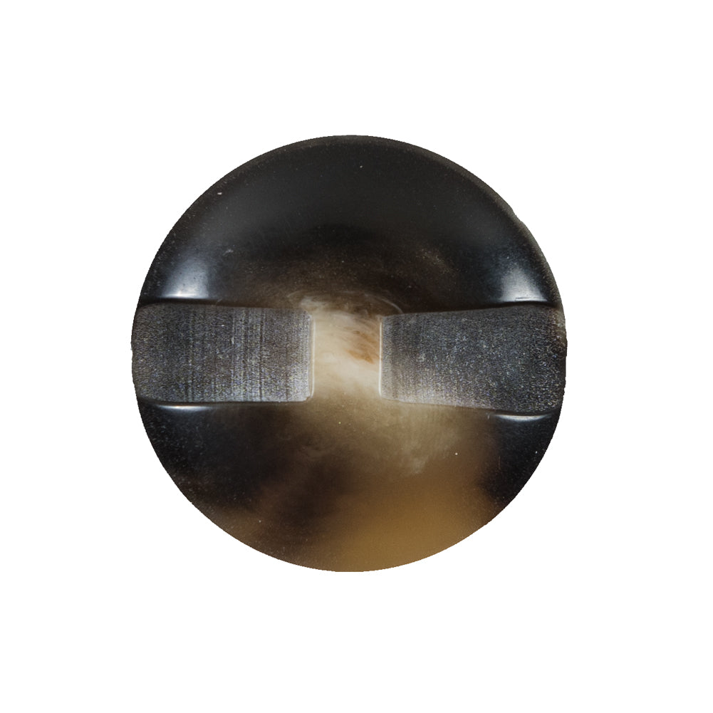 Italian Brown Glossy Plastic Button - 40L/25.5mm Detail