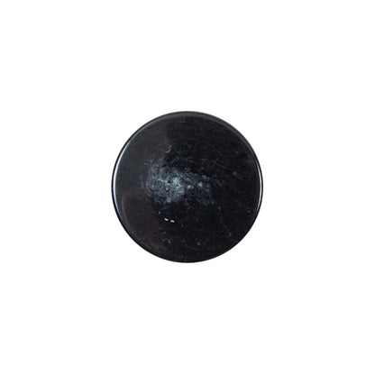 Italian Black Glossy Plastic Button - 28L/18mm