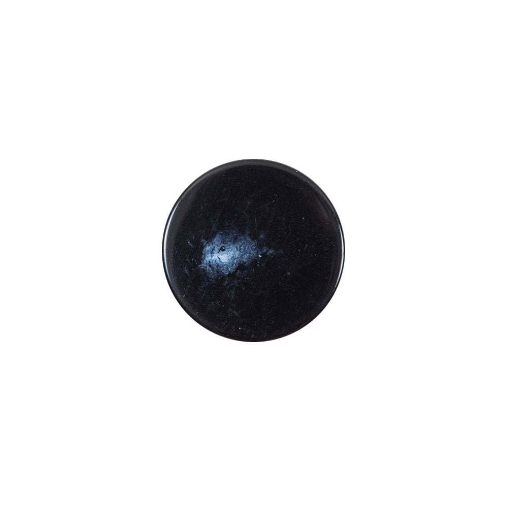 Italian Blue Glossy Plastic Button - 24L/15mm