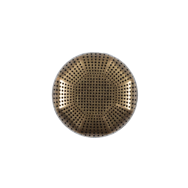 Italian Gold Perforated Metal Button - 32L/20mm