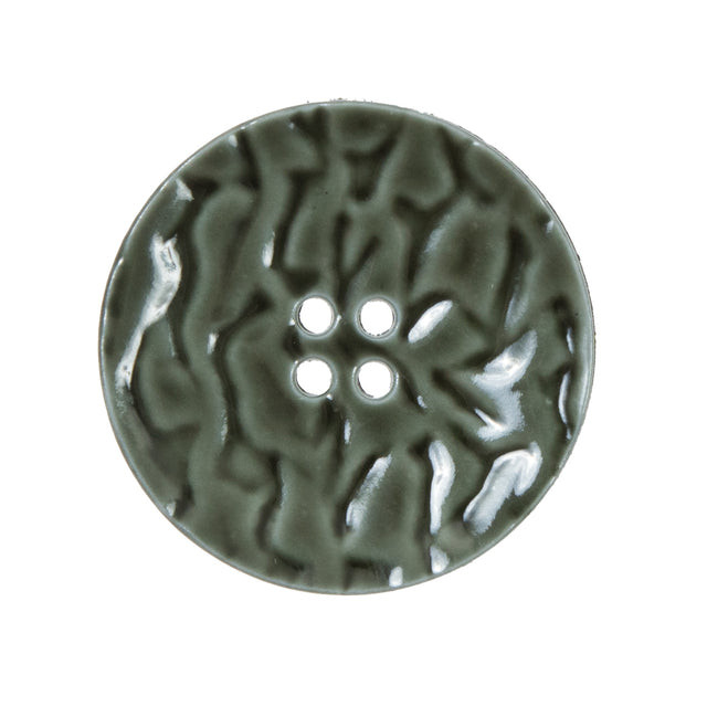 Italian Olivine Green Textured Button - 44L/28mm