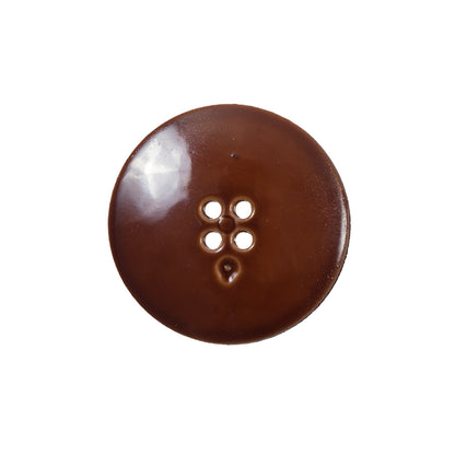 Italian Toffee Brown Textured Button - 36L/23mm Detail