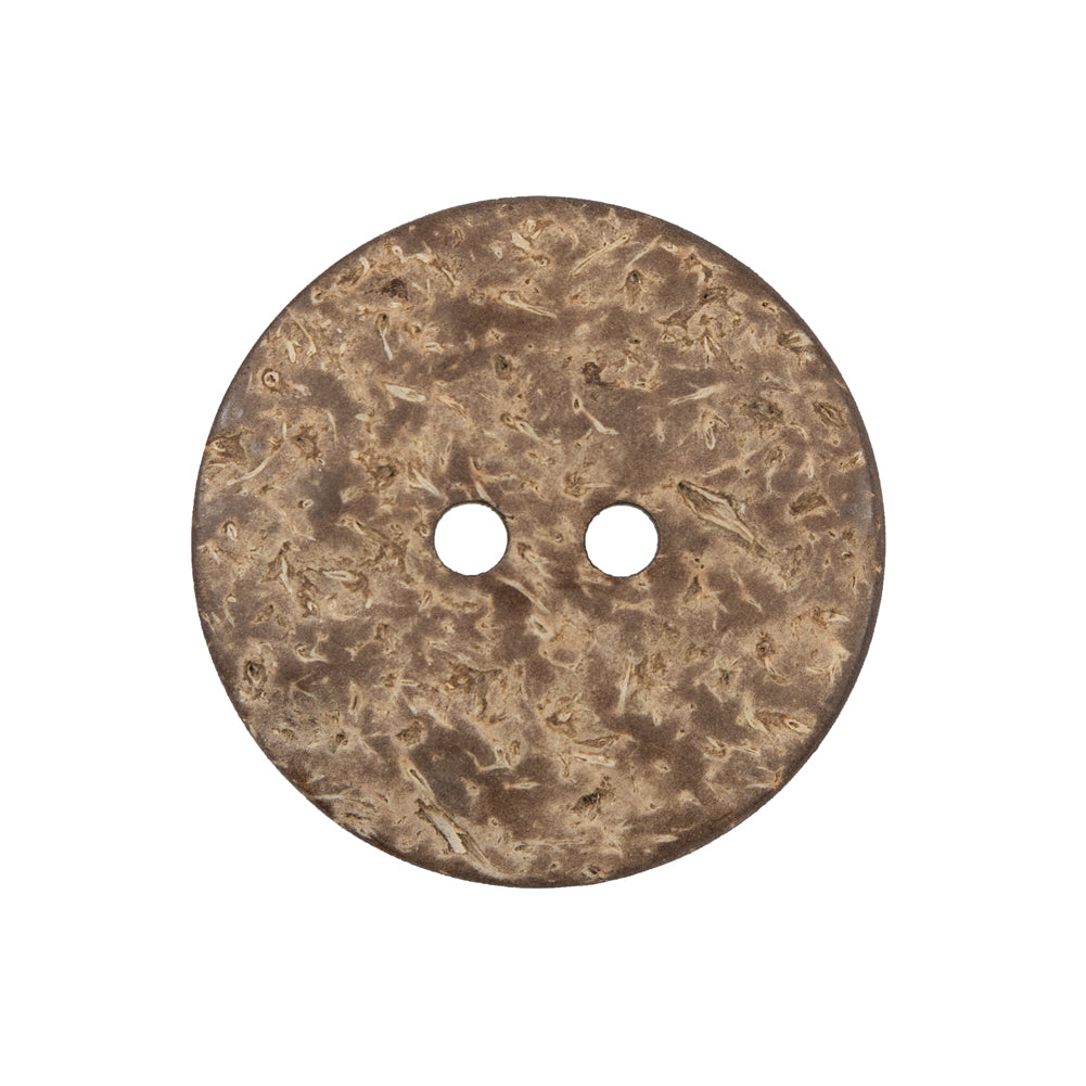 Italian Black Etched Coconut Button - 40L/25.5mm Detail