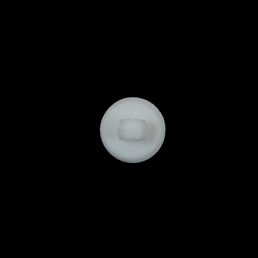 Italian White Textured Plastic Button - 16L/10mm - Detail