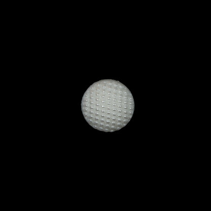 Italian White Textured Plastic Button - 16L/10mm