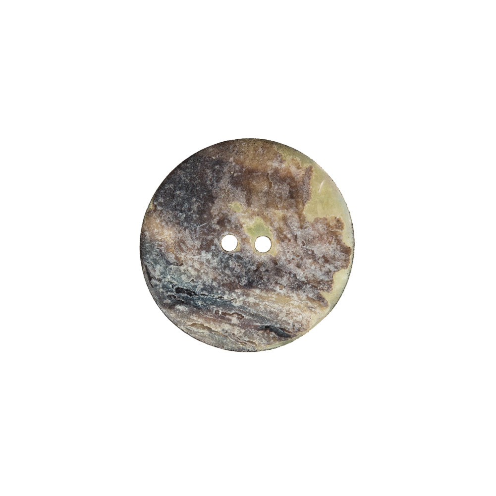 Italian Black and White Checkered Mother Of Pearl Button - 28L/18mm Detail