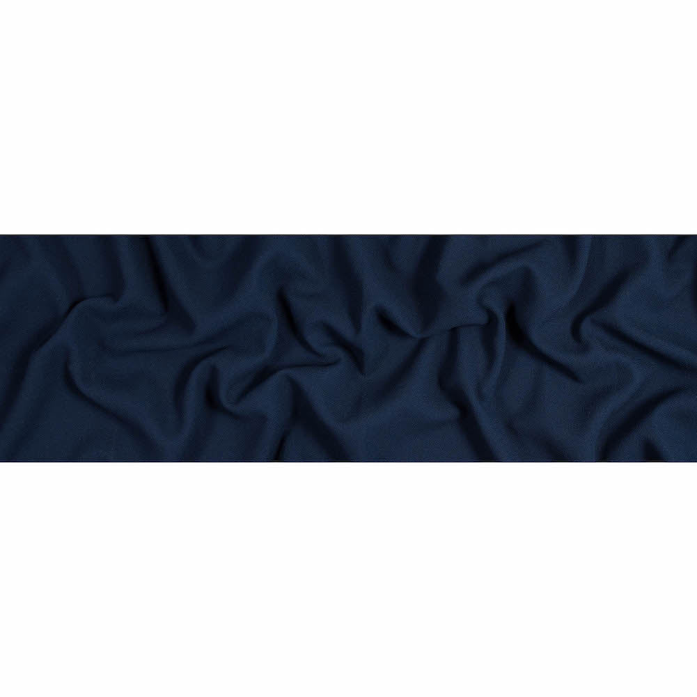Italian Navy Virgin Wool Double Crepe - Folded