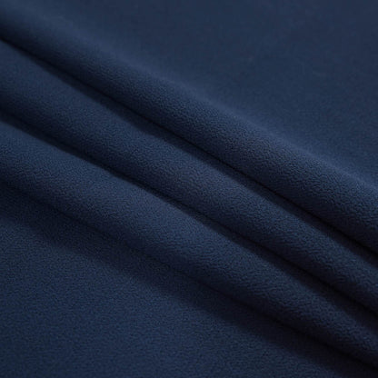 Italian Navy Virgin Wool Double Crepe - Detail