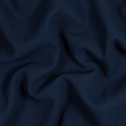 Italian Navy Virgin Wool Double Crepe