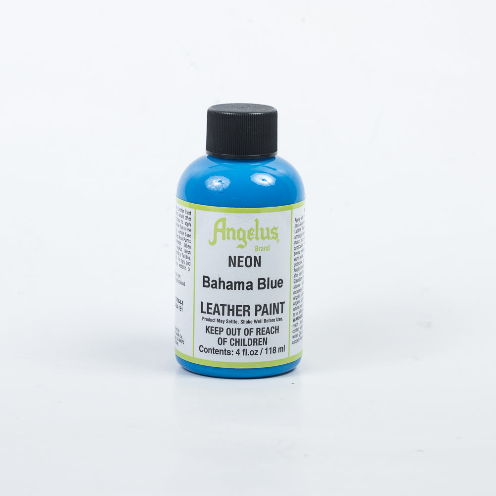 Angelus Neon Bahama Blue Leather Paint - 4oz