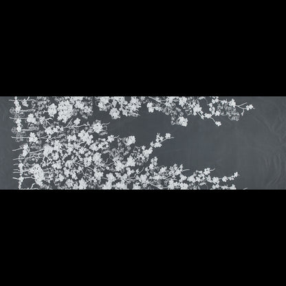 Off-White 3D Floral Embroidered Lace on a Stretch Netting - Folded