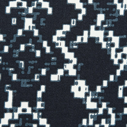 Black and Winter White Abstract Printed Stretch Cotton Sateen Full