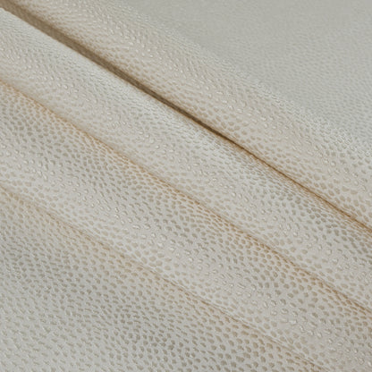 Ivory Textured Dots Polyester Woven - Folded