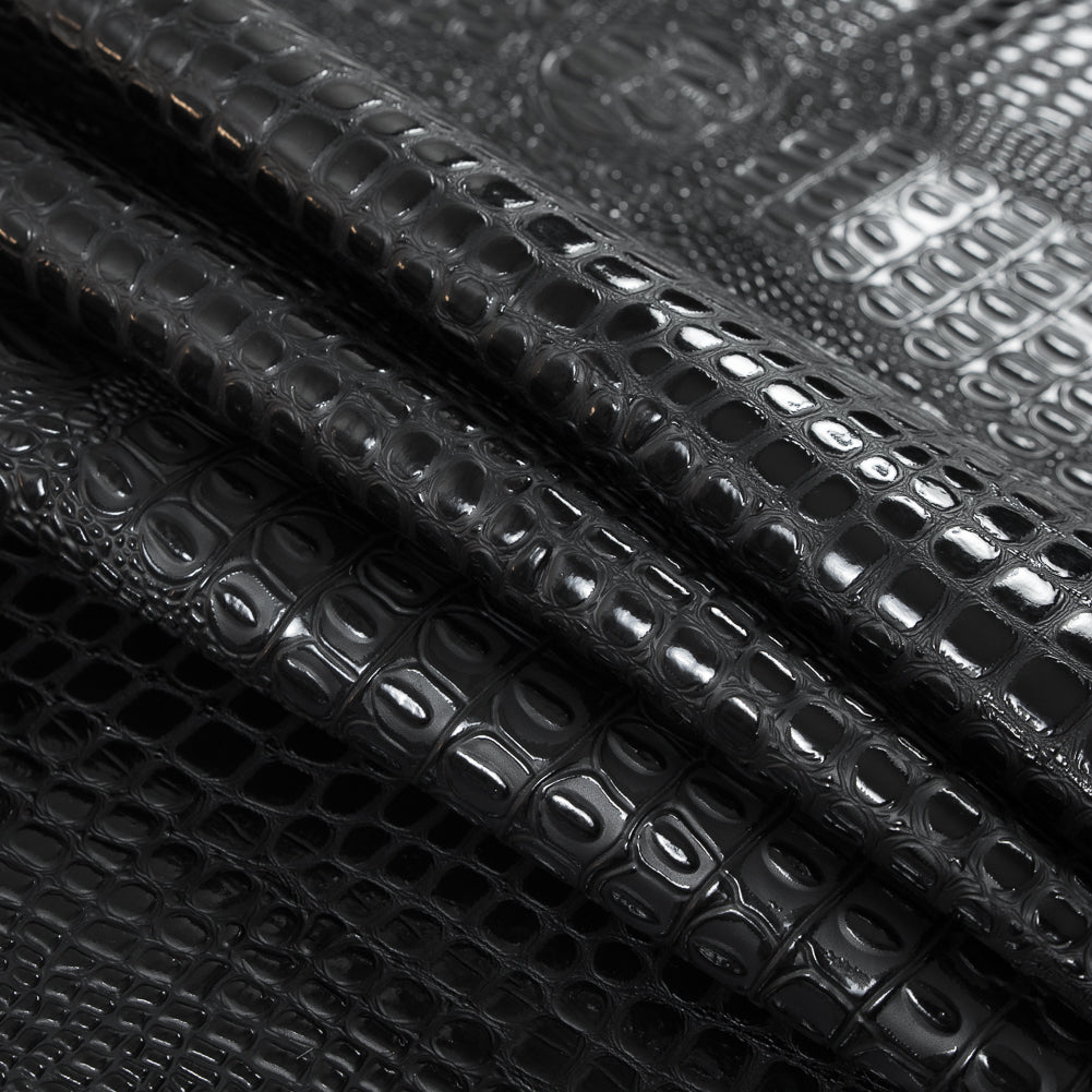 Black Crocodile Vinyl Folded