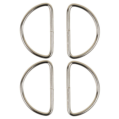 Dritz 4pc Nickel D-Rings - 1.25&amp;quot; - Folded