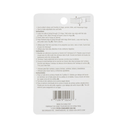 Dritz 4pc Nickel D-Rings - 1.25&amp;quot; - Full