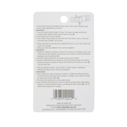 Dritz 4pc Nickel D-Rings - 1&amp;quot; - Full