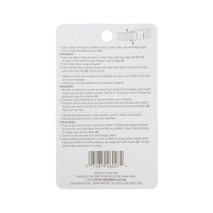 Dritz 4pc Black D-Rings - 0.75" Full
