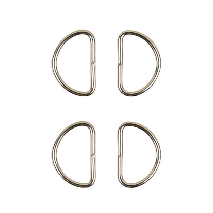Dritz 4pc Nickel D-Rings - 0.75" Folded