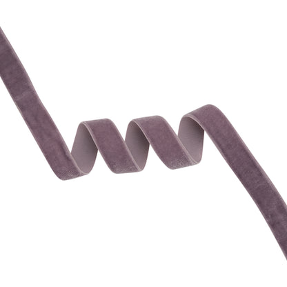 Stretch Velvet Ribbon Trim Made in Italy - 0.625" - Dusty Lilac - Gislaine Collection