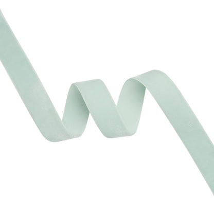Stretch Velvet Ribbon Trim Made in Italy - 0.875" - Pale Mint - Gislaine Collection