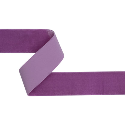 Stretch Velvet Ribbon Trim Made in Italy - 1.5" - Purple - Gislaine Collection