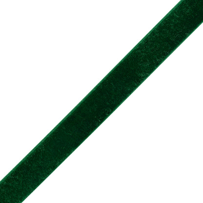 Stretch Velvet Ribbon Trim Made in Italy - 0.625" - Emerald Green - Gislaine Collection