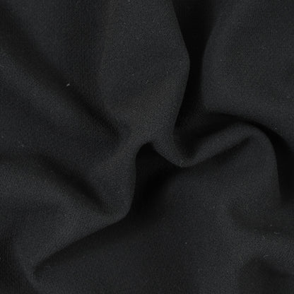 Black 100% Double Wool Crepe