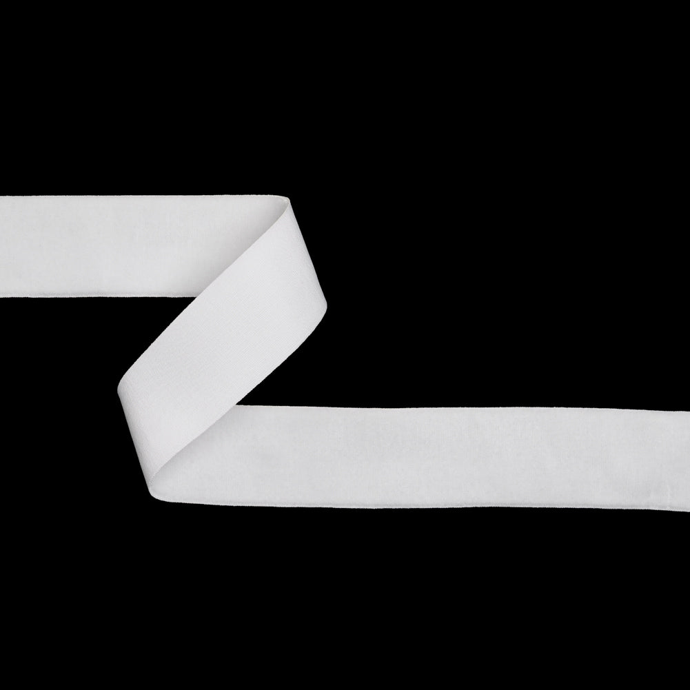 Stretch Velvet Ribbon Single Faced - 1.375" - White