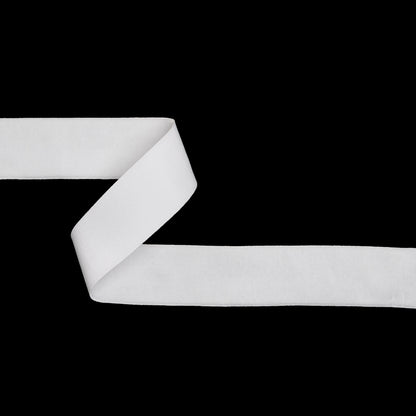 Stretch Velvet Ribbon Single Faced - 1.375" - White