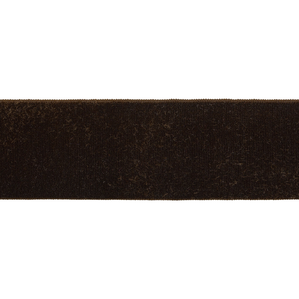 Stretch Velvet Ribbon Single Faced - 1.375" - Brown - Folded