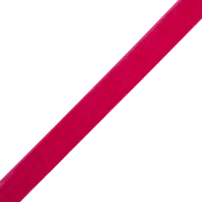 Stretch Velvet Ribbon Trim Made in Italy - 0.625" - Fuchsia - Gislaine Collection