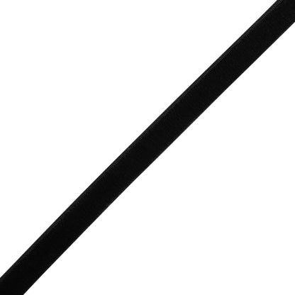 Stretch Velvet Ribbon Trim Made in Italy - 0.25" - Black - Gislaine Collection