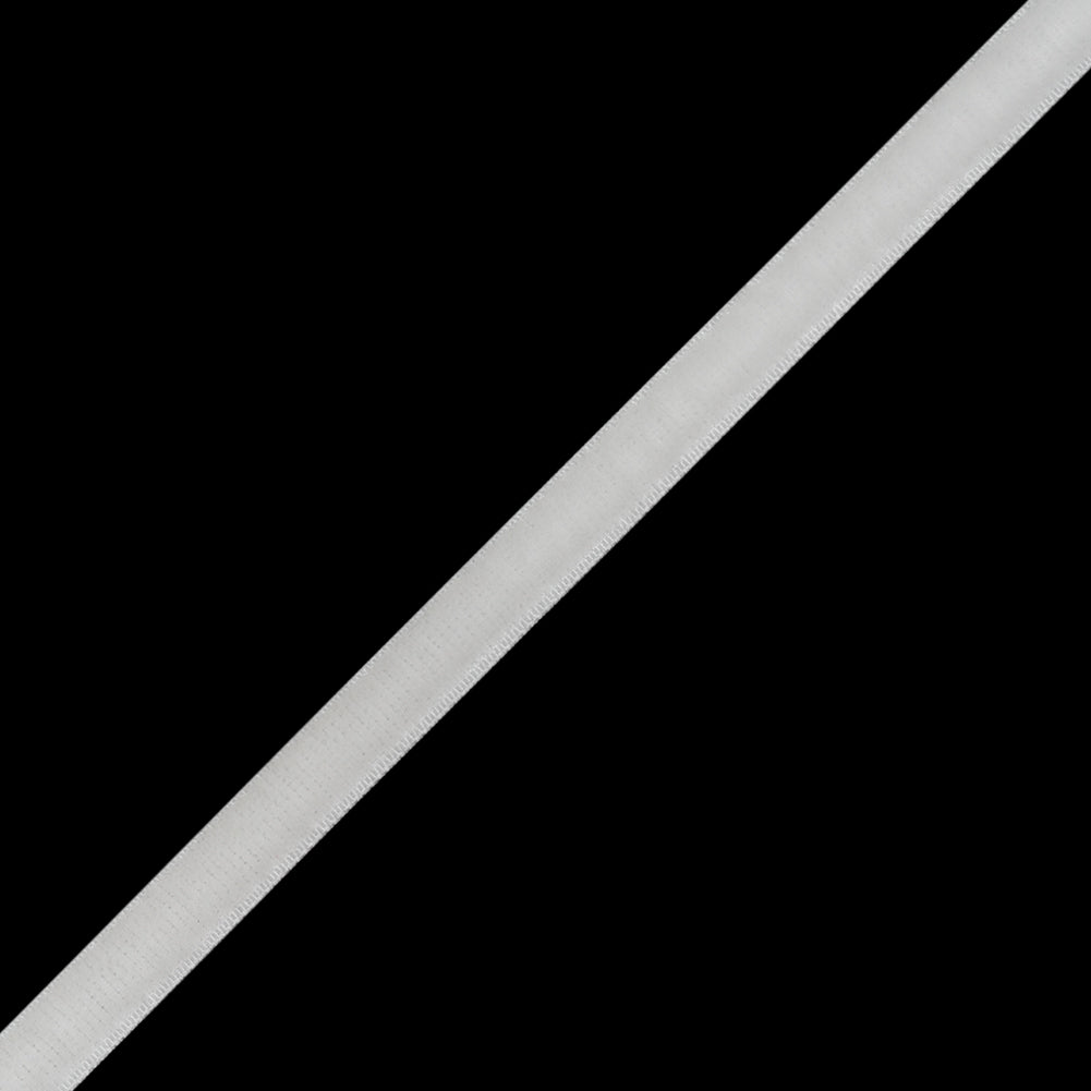 Stretch Velvet Ribbon Trim Made in Italy - 0.25" - Off White - Gislaine Collection - Folded