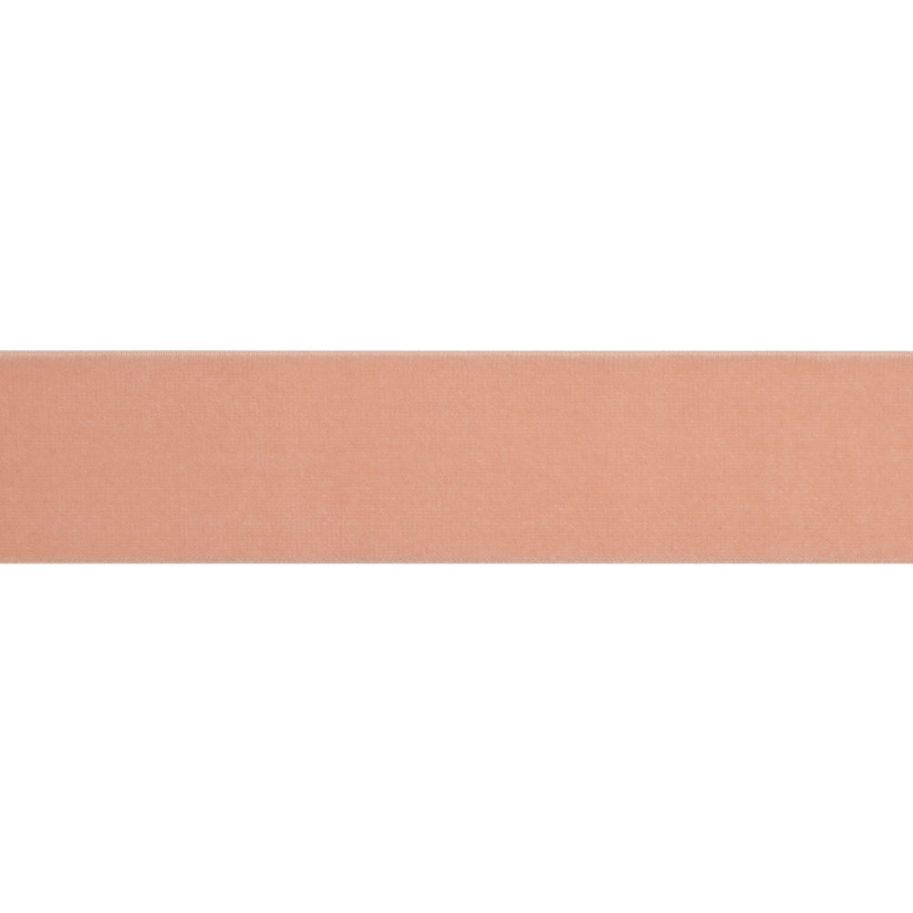 Stretch Velvet Ribbon Trim Made in Italy - 1.5" - Light Pink - Gislaine Collection - Folded