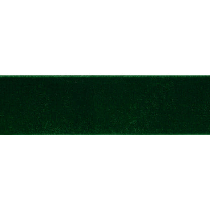 Stretch Velvet Ribbon Trim Made in Italy - 1.5" - Emerald Green - Gislaine Collection