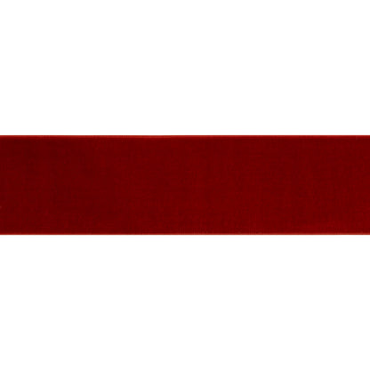 Stretch Velvet Ribbon Trim Made in Italy - 1.5" - Deep Red - Gislaine Collection