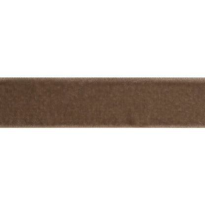 Stretch Velvet Ribbon Trim Made in Italy - 0.875" - Beige - Gislaine Collection
