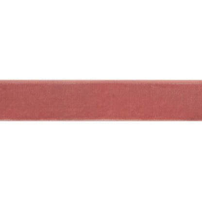 Stretch Velvet Ribbon Trim Made in Italy - 0.875" - Dusty Rose - Gislaine Collection