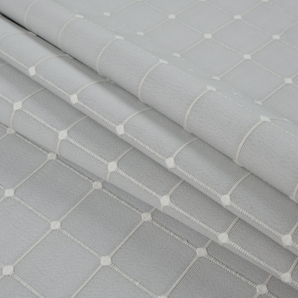 Steam Windowpane Check Cotton Woven Folded