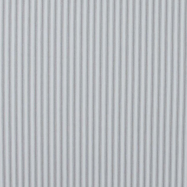 Nickle and White Ticking Striped Cotton Twill