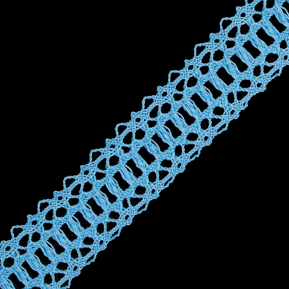 Baby Blue European Crochet Trim - 1.25" Detail