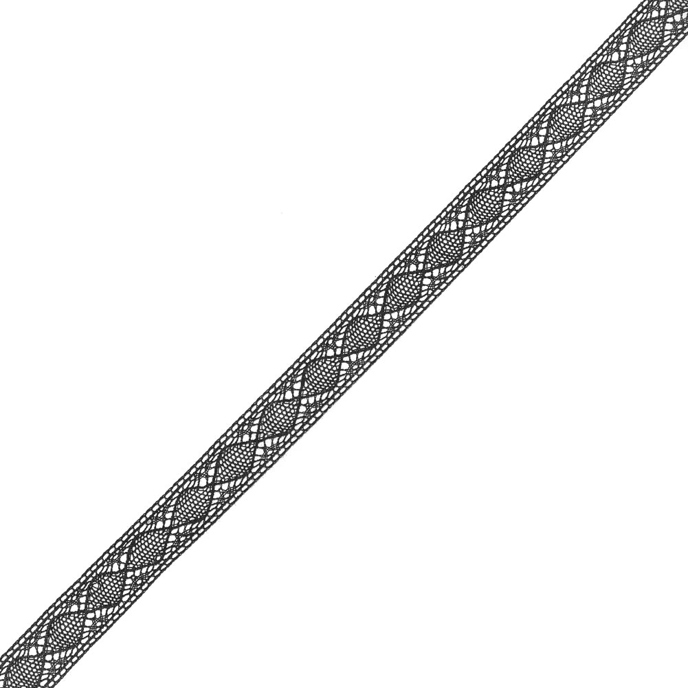 Black European Cotton Crochet Lace Trim - 0.625