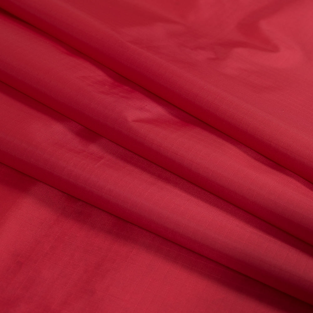 Red 70 Denier Square Nylon Ripstop - Detail