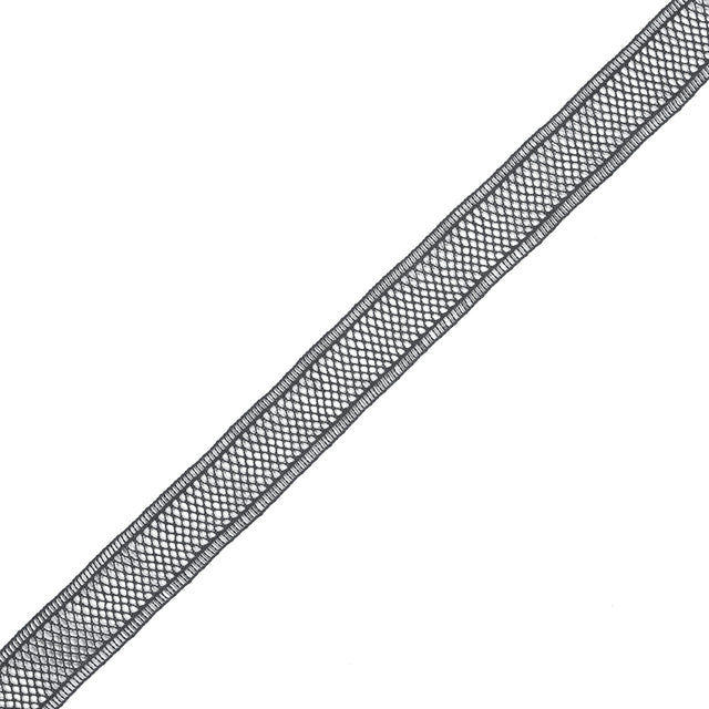 Charcoal European Cotton Crochet Trim - 1"