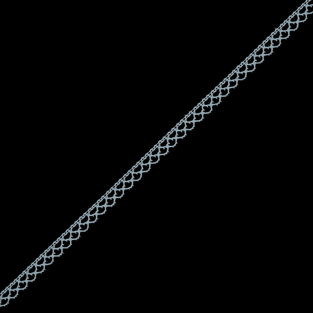 Light Blue European Cotton Crochet Trim - 0.375