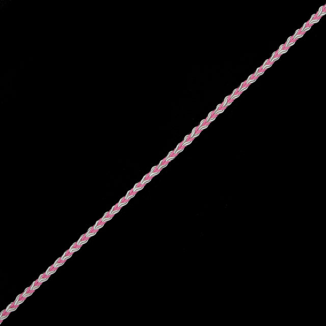 Light Pink and White Two-Tone Braided Trim - 0.25