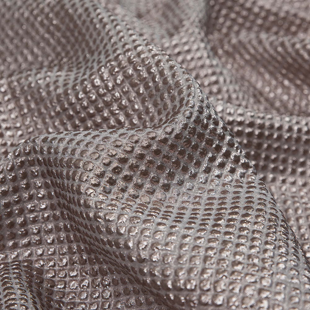 Marylin Metallic Pink Diamond Quilted Brocade Detail