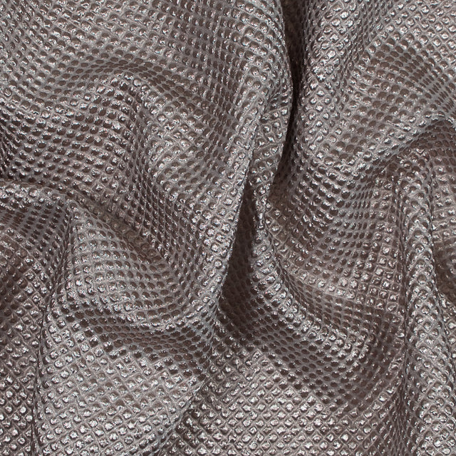 Marylin Metallic Pink Diamond Quilted Brocade